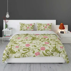 Beautiful Small Pink Floral Pattern Bedding Set 1