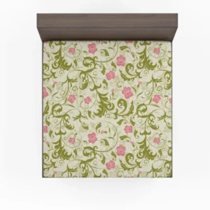 Beautiful Small Pink Floral Pattern Fitted Sheet