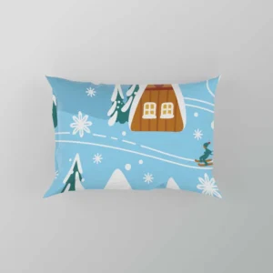 Beautiful Winter Village Pillow Case