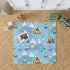 Beautiful Winter Village Rug