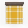 Beautiful Yellow White Stripe Plaid Fitted Sheet