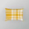 Beautiful Yellow White Stripe Plaid Pillow Case