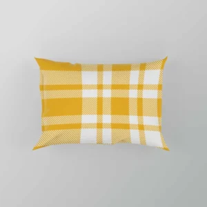 Beautiful Yellow White Stripe Plaid Pillow Case