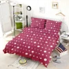 Beige Maroon Polka Dots Bedding Set