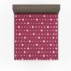 Beige Maroon Polka Dots Fitted Sheet