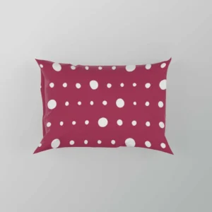 Beige Maroon Polka Dots Pillow Case