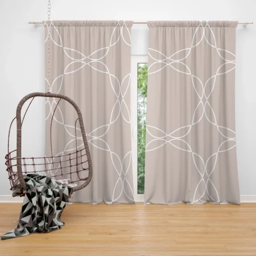 Beige Minimalist On Mercury Curtain