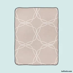 Beige Minimalist On Mercury Fleece Blanket 1