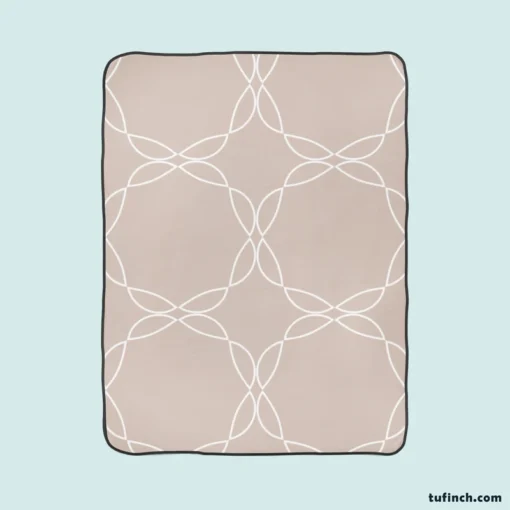 Beige Minimalist On Mercury Fleece Blanket 1