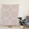 Beige Minimalist On Mercury Fleece Blanket