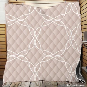 Beige Minimalist On Mercury Quilt Blanket