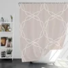 Beige Minimalist On Mercury Shower Curtain