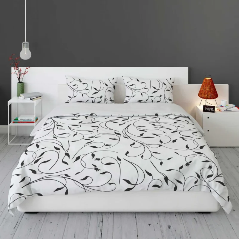 Black And White Branches Vine Bedding Set 1