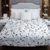 Black And White Branches Vine Duvet Cover