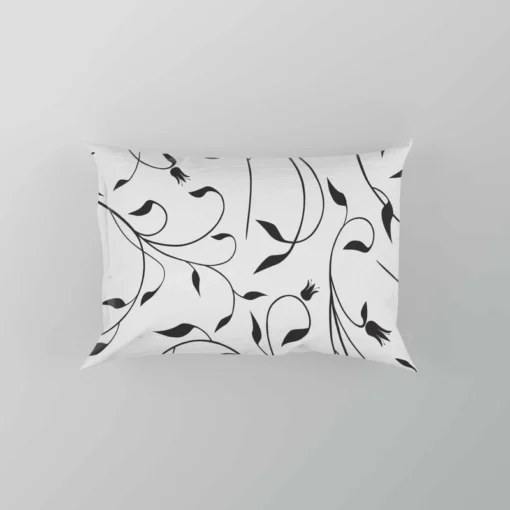 Black And White Branches Vine Pillow Case