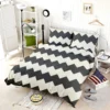 Black And White Chevron Design Bedding Set