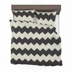 Black And White Chevron Design Bedding Set 2