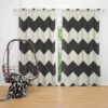 Black And White Chevron Design Curtain