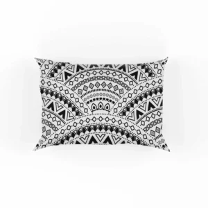 Black Boho Style Seamless Pattern Pillow Case