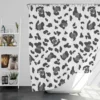 Black & Grey Leopard Skin Pattern Shower Curtain