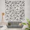 Black & Grey Leopard Skin Pattern Wall Tapestry