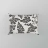 Black N White Oak Leave Pattern Pillow Case