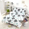 Black Paw Prints With Stars Bedding Set