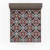 Black Red Moroccan Pattern Fitted Sheet