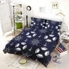 Black Rock Background Lifebuoy Anchor Wheel Bedding Set