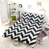 Black Wavy Chevron Bedding Set