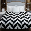 Black Wavy Chevron Duvet Cover