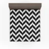 Black Wavy Chevron Fitted Sheet