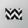 Black Wavy Chevron Pillow Case