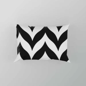 Black Wavy Chevron Pillow Case