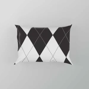 Black White Argyle Pattern Pillow Case