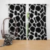 Black & White Giraffe Print Curtain