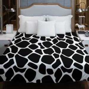 Black & White Giraffe Print Duvet Cover