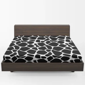 Black & White Giraffe Print Fitted Sheet 1