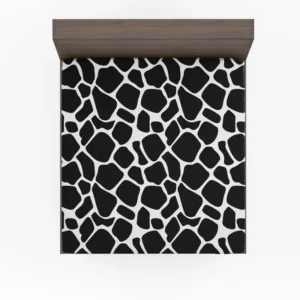 Black & White Giraffe Print Fitted Sheet