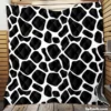 Black & White Giraffe Print Quilt Blanket