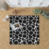 Black & White Giraffe Print Rug