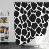 Black & White Giraffe Print Shower Curtain