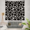 Black & White Giraffe Print Wall Tapestry