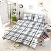 Black White Grey Plaid Bedding Set