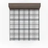 Black White Grey Plaid Fitted Sheet