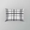 Black White Grey Plaid Pillow Case