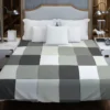 Black White Square Patchwork Art Duvet Cover