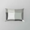 Black White Square Patchwork Art Pillow Case