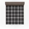 Black White Tartan Plaid Scottish Fitted Sheet