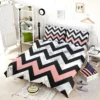 Black Zigzag On Marble Background Bedding Set